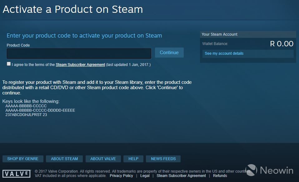 how to redeem steam code